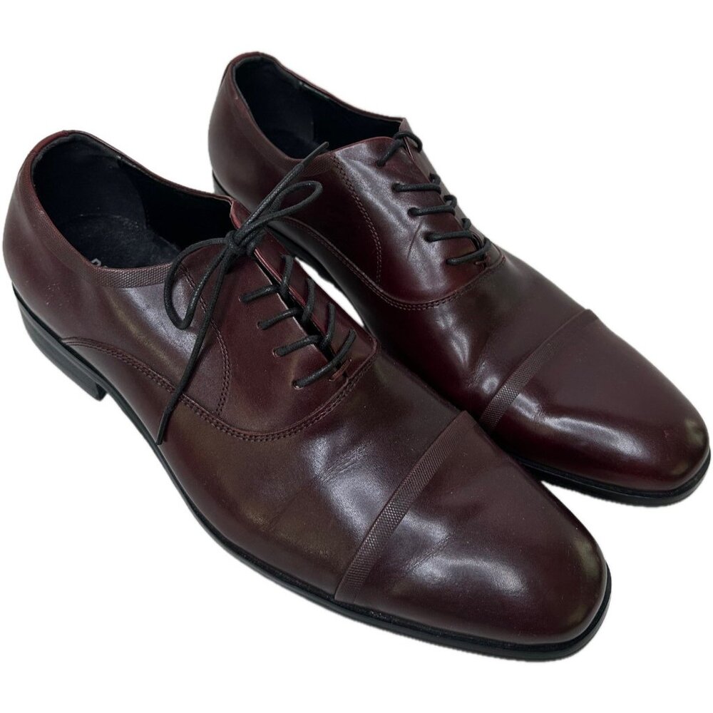 Kenneth Cole Men’s Brown Cap Toe Oxfords Shoes Lace Up 11